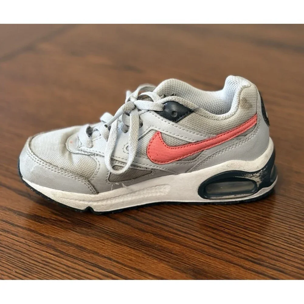 Nike Air Max Ivo GS Grey Crimson Red Kids Running Shoes Sneakers 11C 580371-003